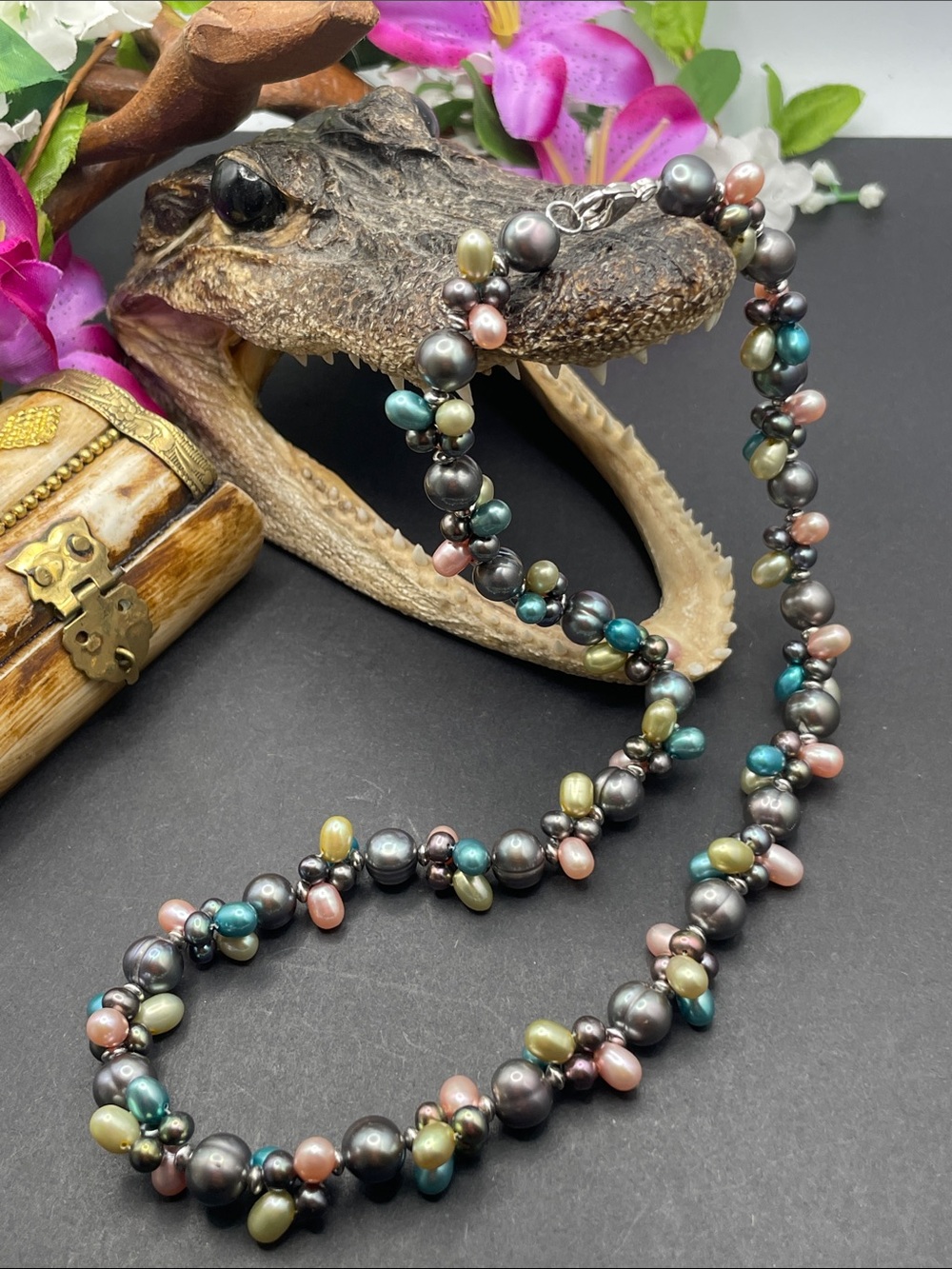 Honora pearl cluster necklace 925 C8